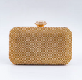 Gold Crystal Evening Clutch Bag
